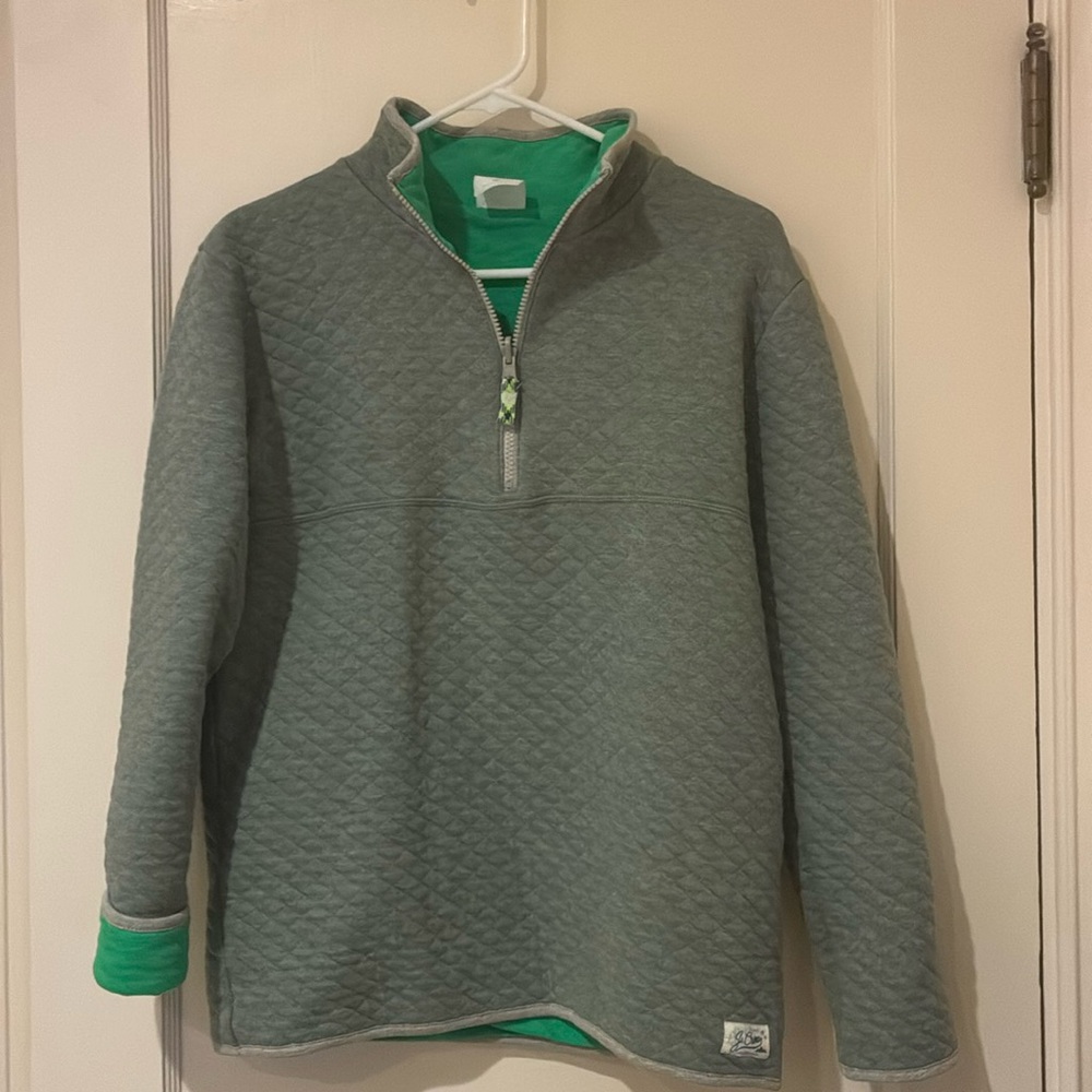 CrewCuts 1/4 Zip Quilted Pullover Green XL